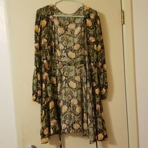 Floral wrap dress